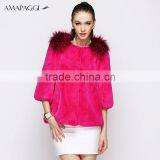 Shenzhen OEM Light Pink Women Short Mink Fur Coat for Wholesale thumbnail-5