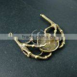 21.5mm Vintage Style Antiqued Bronze Claw DIY Pendant Charm Supplies Findings 1810418 thumbnail-2