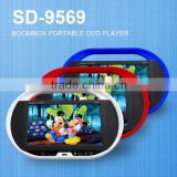 multifunction 9" home/car portable dvd player dvd vcd cd mp3 mp4 player