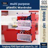 Aw0845-4 4 Cubes Cuty Double Color Kids Plastic Folding Shoe Storage Cabinet