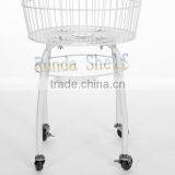 Wire Storage Basket With Wheels thumbnail-6