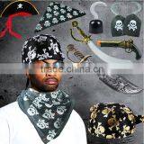 Cheap Promotional Black Gold Non-woven Pirate Hat and Mask thumbnail-3