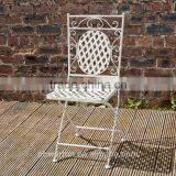Powerlon Vintage Wrought Iron Folding Patio Chair thumbnail-6