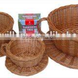 Wholesale Wicker Cup and Saucer, Wicker Picnic Basket, Wicker Hamper thumbnail-2