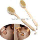 Cy298 Removable Body Brush Natural Boar Bristles Long BeechwoodHandle Bath Shower Brushes Great Back Scrubber Dry Skin Brush thumbnail-3
