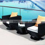 Hot Sell Outside Sofa Chair Leisure Wicker Rotating Coffee Chair thumbnail-6