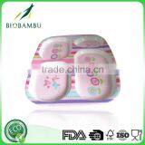 Non-toxic Simple Style Compostable Bamboo Fiber Plate With Decal Printing thumbnail-3