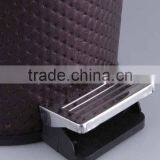 Printed Plastic Trash Can Stainless Steel Pedal Rubbish Bin Household Garbage Can thumbnail-5