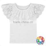 Vintage Girls White Floral Lace Singlet Big Neck Long Lace Tank Top thumbnail-1