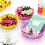New Product Colorful Plastic Fruit Basket Fruit Tray Snack Tray Nut Bowl Candy Tray thumbnail-3