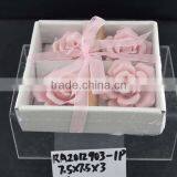 Factory Direct Ceramic Figurine With Flower Design for Valentine's Day & Wedding thumbnail-1