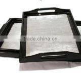 Silver Lacquer Serving Tray thumbnail-5