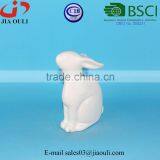 BSCI Audit Factory EASTER Bunny Glazed White Ceramic Rabbit Figurines, Decorative Easter Bunnies thumbnail-2