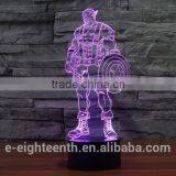 2017 New 3D Illusion Night Light 7 Color Change LED Desk Table Lamp Toys thumbnail-1