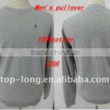 Men Long Sleeve Plain Pullover Sweater of 100%cotton thumbnail-1