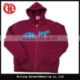 Fleece Shell Zipper up Hoodies Lady Hoody Jacket With Sherpa Lining thumbnail-5