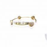 PINK CHALCEDONY Gemstone 925 Sterling Silver Bracelets With Gold Plated thumbnail-1