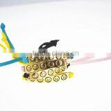 Gold Love Letter Charm Suede Leather Bracelet Custom Logo Charm Leather Bracelet thumbnail-3