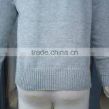 Custom Children Kids Heather Grey V-neck Button up Plain Knit Cardigan thumbnail-5
