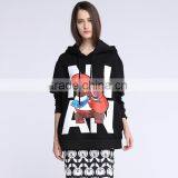 Wholesale Black Soft Women Stylish Hoodies