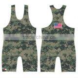 Lycra Camo Sublimated Wrestling Singlet
