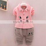 Boy Autumn Outfit New Small Children Long Sleeve Cotton Shirt Two Pieces Set thumbnail-4