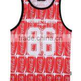 Custom Sublimation Polyester 3D Printing Promotion Sport Men Tank Top thumbnail-5