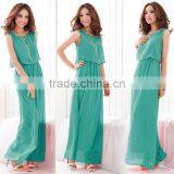 High Quality Long Elegant Chiffon Dress Seaside Beach Long Maxi Dress thumbnail-3
