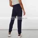 Navy Woven Overbump Wholesale Maternity Leggings Clothes thumbnail-2
