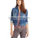 High Quality Hot Sale OEM Service Women's Plus-Size Gray Denim Jacket/Blazer thumbnail-1