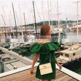 Ladies Fashion Half Shoulder-off Dresses Lady's Short Butterfly Sleeve Dress for Wholesale 2017 thumbnail-3