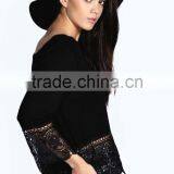 Fashion Women Lace Crochet Loose Tops 3/4 Sleeve Newest Shirt Kimono Casual Blouse For Wholesale 2017 thumbnail-3