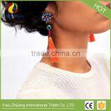 New Fashion Jewelry Tassel Long Earring 2 Colors Wedding Dangle Drop Earrings For Women thumbnail-1