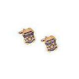 Copper, Zinc Alloy, Aluminum Cid Cufflink By Brass Stamped With Soft Enamel, Gold Plating thumbnail-1