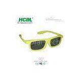 Yellow Stylish Active Circular Polarized 3D Glasses / Eyewear With ABS Frame