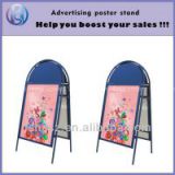 Galvanized plate backboard strong anti-wind poster stand H23