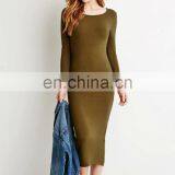 China New Product Ladies Elegant Midi Dress Long Sleeves Classic Bodycon Midi Dress thumbnail-4
