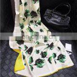 Soft Silk Rose Pattern Scarf thumbnail-2