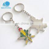 Promotional Free Design Custom Shaped Keychain Fashion Plain Flat Metal Key Ring