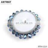 Elegant Design Fancy Button With Crystal Blue Color Beads Shirt Button Wholesale thumbnail-2