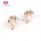 High Quality Crystal Buttons Beautiful Rhinestone Pins Animal Shape Cute Fox Light Pink thumbnail-1