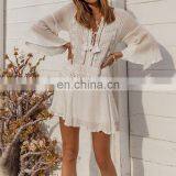 Шифоново-ластовый пляжный купальник-кафтан, сарафан, парео для женщин, подходящий для выхода из воды на пляже thumbnail-2