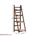 Uniquely Finished Easy Clean Folding Display Rack Wood Plants Stand Outdoor Indoor Ladder Shelf thumbnail-3