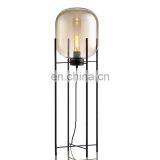 Zhongshan Nordic Light Four Tripod Amber Glass Shade Led Fancy Floor Lamp thumbnail-1