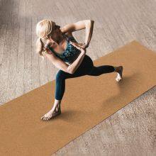 Custom Logo Printing Eco Friendly Non Slip Natural Rubber Material Colorful Cork Yoga Mat thumbnail-5