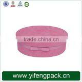 Customized Decorative Pink Velvet Large Cardboard Round Gift Box thumbnail-1
