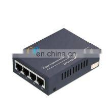 10/100/1000M Fiber Optic Media Converter 1 Fiber Port +4 RJ45 Port Gigabit Commerical Grade thumbnail-1