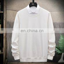 Custom Brand Round Neck Plain Sweatshirt 100% Cotton High Quality Men Custom Pullover Hoodie Plus Size Men T-shirt thumbnail-2