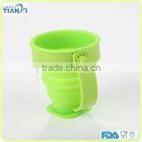 Funny Heat Resistance Silicone Collapsible Custom Foldable Cup With Plastic Handle thumbnail-1