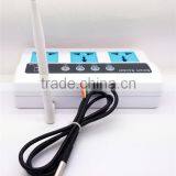 2200W 10A QUADBAND SMS/CALL Remote Controlled GSM Power Socket With 3 Outlets Which Also Supports Temperature Control